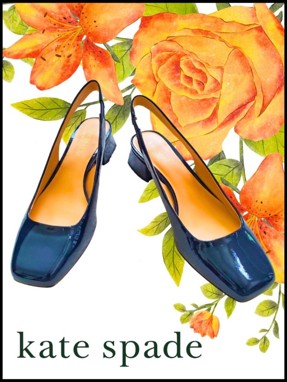NWT Kate Spade Patent Leather Slingback Pumps